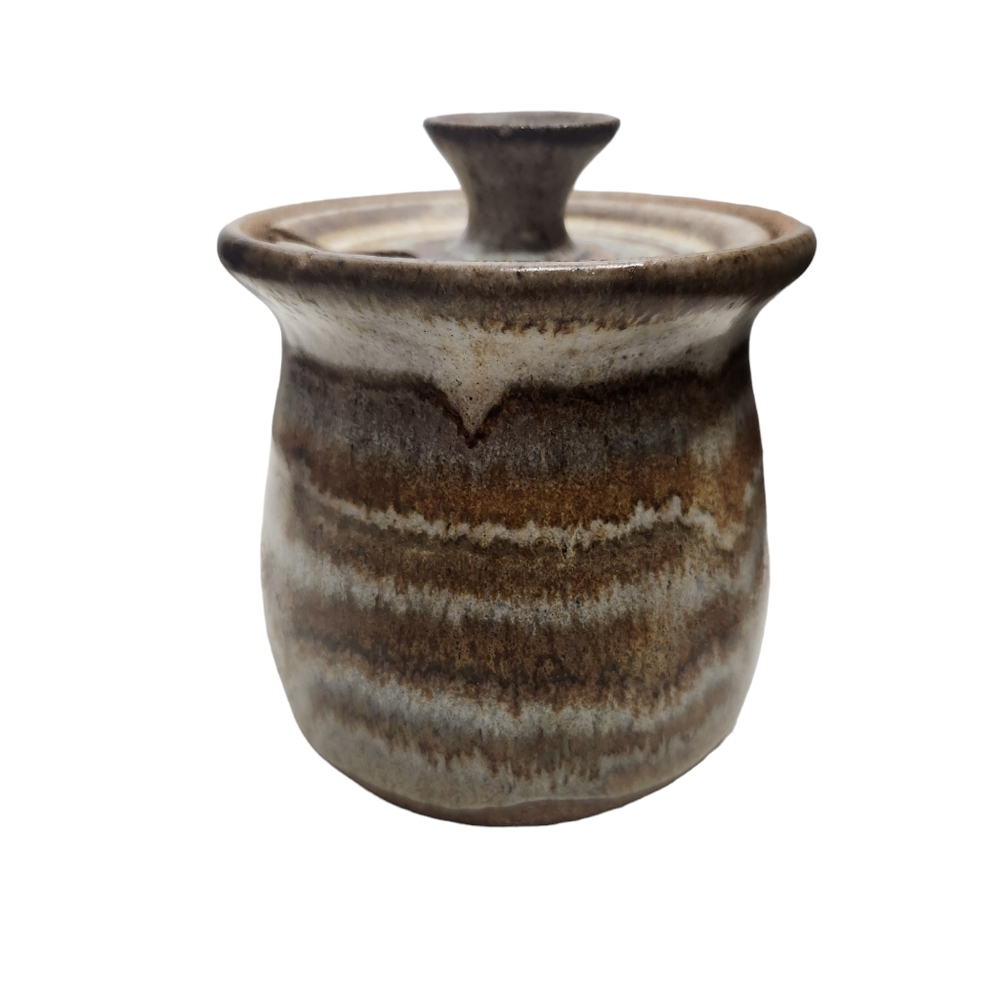 Honey Pot Honey Studio Pottery Artist  Signed With Lid